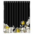 thumbnail image 1 of Cortina de ducha ABPHQTO Elegante diseño de flores Impermeable 150x180 cm, 1 of 2