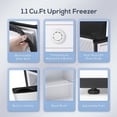 thumbnail image 5 of KNDKO Upright Freezer, 1.2cu.ft Small Freezer with Adjustable Thermostat & Removable Shelves, Stand Up Freezer for Home/Office/Dorm, Red, 5 of 6