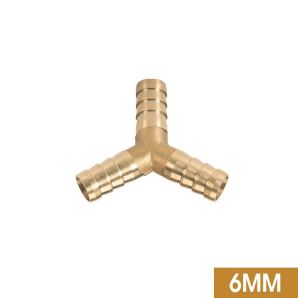 GLFSIL Brass T Y Piece 3 WAY Joiner Fuel Hose Joiner Tee Connector Air