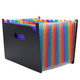 thumbnail image 1 of Carpeta expandible de plástico, carpeta expandible para archivos, carpeta organizadora en forma de acordeón, forma 6, 1 of 5