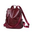 thumbnail image 1 of Mochila de viaje Minnieouse hardware texturizado rojo, 1 of 6