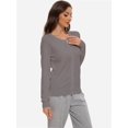 thumbnail image 2 of Women's Long Sleeve Button-Down Cardigan - Classic Crew Neck Knit Sweater, 2 of 6