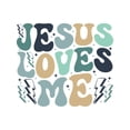 thumbnail image 2 of 1pc 100% Cotton Boys' T-Shirt, "JESUS LOVES ME" Front & Back Alphabet Print, Crew Neck, Short Sleeve, Casual Summer Top for Youngsters, 2 of 7