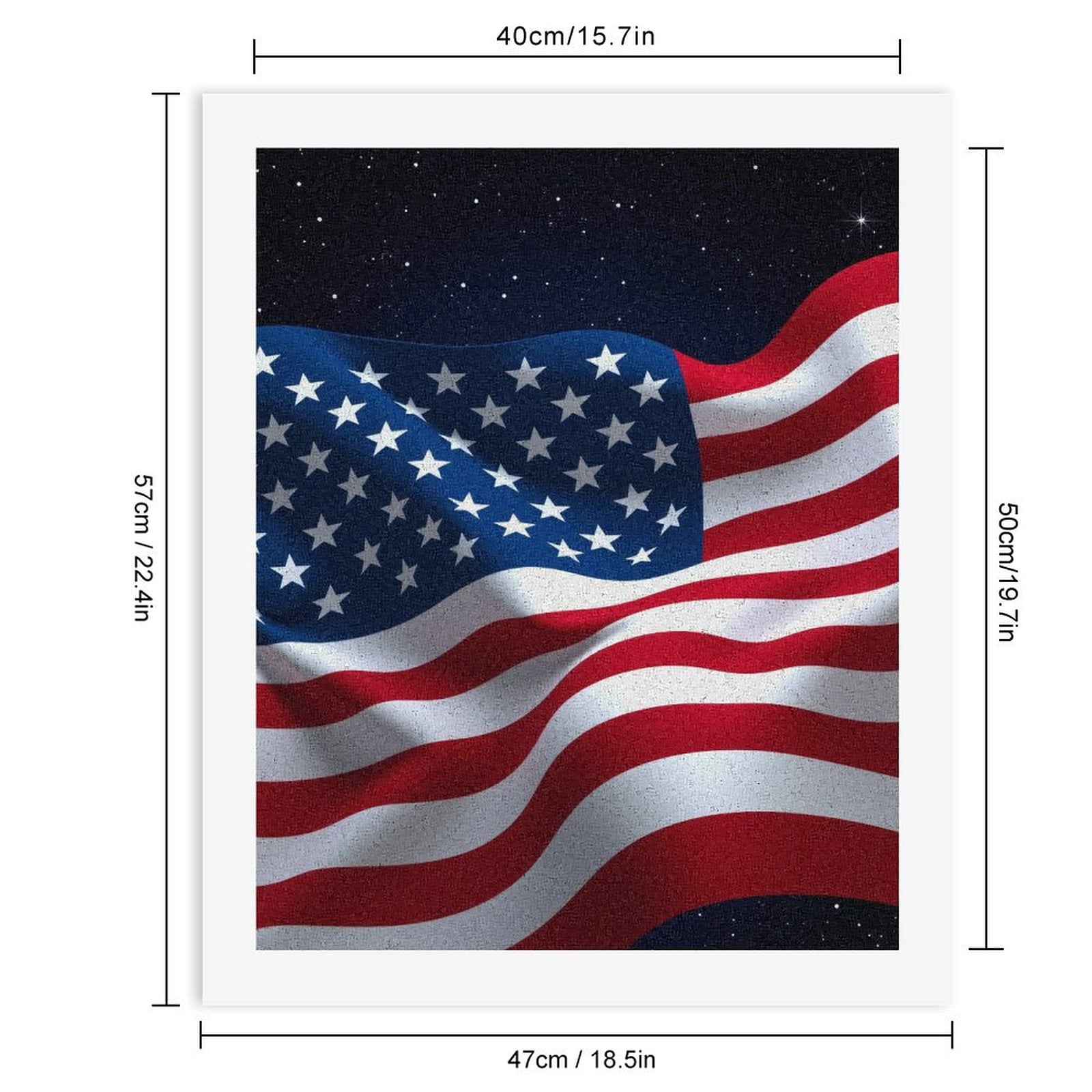 Paint by Numbers Kit for Adults, Stars Stripes Night Sky Flag Paint by Numbers, Easy Paint by Numbers Kit for Adults Beginner, DIY Adult Paint by Number Kits on Canvas, Home Decor