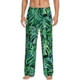 thumbnail image 2 of Kdxio Monstera Leaves Print Men's Sleep Pajama Pant Lounge Pants with Pockets, 2 of 8