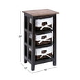 thumbnail image 3 of DecMode 15" x 29" Dark Brown Wood 3 Baskets Storage Unit, 1-Piece, 3 of 13