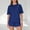 Blue, variant on Aobny Casual Sleep Women's Pajamas Green 2 Piece Sleepwear Sets Wide-Leg Cooling Crew Neck Pjs for Adult