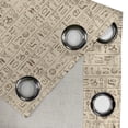 thumbnail image 5 of Ambesonne Egyptian Grommet Curtain, Dated Hieroglyphics, 50" x 63", Tan Brown, 5 of 6