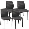 thumbnail image 2 of LUCKHAO Modern Upholstered  Dining Chairs Set of 4 ,  PU Leather Dining Room Chairs , Accent Diner Chair Stylish Kitchen Chairs with Metal Legs and Curved Back  for Dining Living Room, Office, 2 of 14