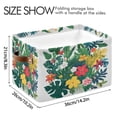thumbnail image 3 of Ryvnso Summer Flower Storage Basket Large Bin Foldable Boxes Toys Organizer 14.2x10.2x8.3in 2 PCs, 3 of 8
