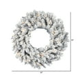 thumbnail image 3 of Vickerman 30" Frosted Silver Artificial Christmas Wreath, Warm White Dura-lit LED Lights, 3 of 4