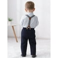 thumbnail image 7 of CARETOO Toddler Boy Suits Outfit 1-6T Toddler Baby Boy Formal Dress Shirt Suspender Pants Bowtie 3PCS Baptism Church Clothes, 7 of 7