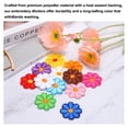 thumbnail image 3 of 24Pcs Flower Embroidery Patches, Purple Hand Crochet Colorful Appliques 1.65IN for Clothes Sewing DIY Craft, 3 of 6