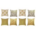 thumbnail image 1 of 8 Pcs/set Housse de Coussin Motif Plaqué Or Impression Numérique Housse de Canapé Or, 1 of 5