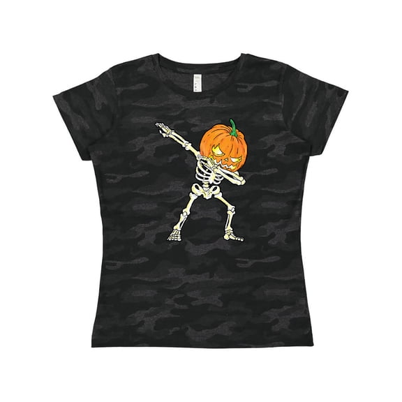 Inktastic Halloween Dabbing Great Pumpkin Skeleton Women's T-Shirt