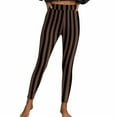 thumbnail image 7 of Guluxicc Halloween Leggings for Women Stretch Tummy Control High Rise Yoga Pants Striped Leggings, 7 of 7