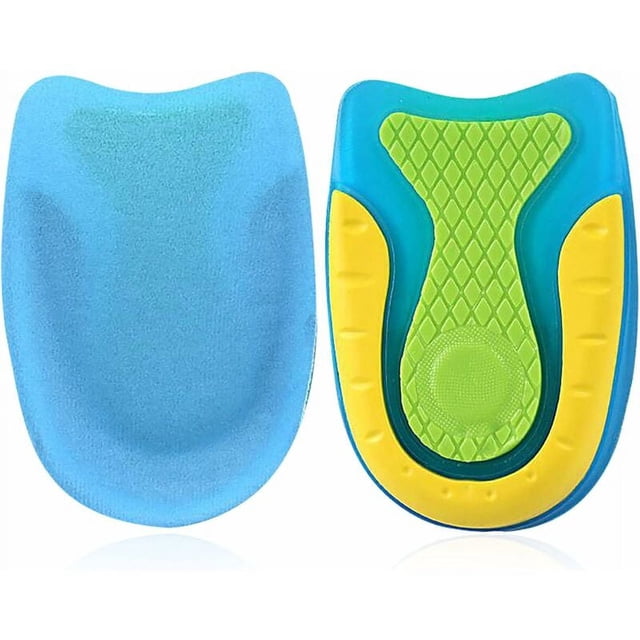 Talonera ortopédica de gel de silicona en crecimiento talla S para proteger el dolor de talón y aliviar espolones calcáneos, fascitis plantar, tendinitis en los zapatos, -
