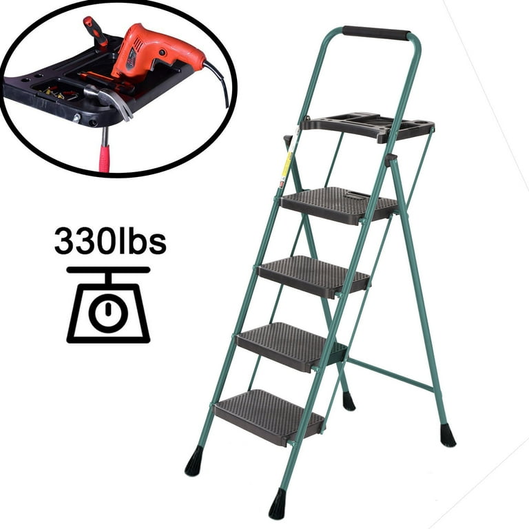 4 step sale ladder with tray