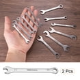 thumbnail image 3 of Uxcell 2pcs Thin Combination Wrench 4.5mm with 6-Point Ended & 15° Angled Open End, 3 of 7