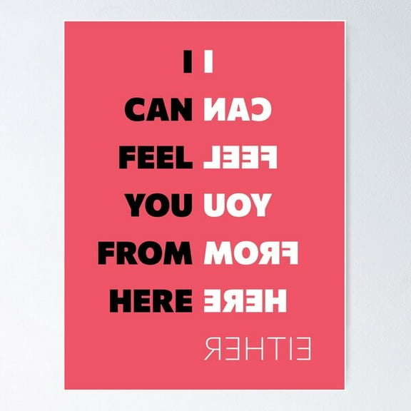 Feel You From Here, Unique Poster Wall Art, Modern Wall Decor For Living Room Bedroom, 8x12 UNFRAMED