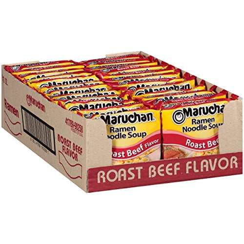 Maruchan Ramen Roast Beef, 3 Ounce (Pack of 24)