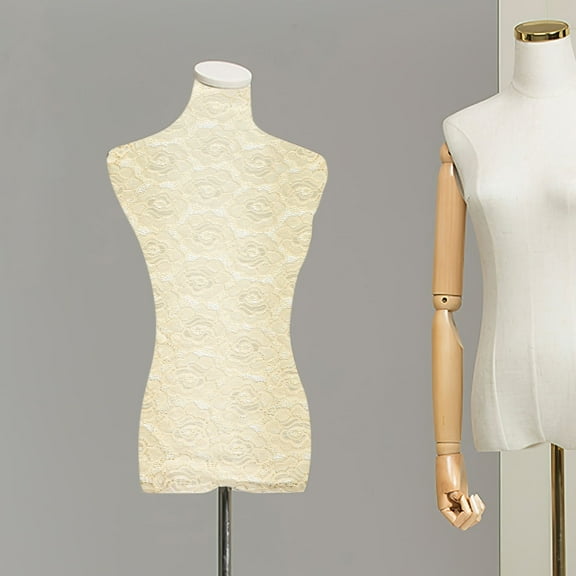 OHOIOLLA 1Pack Golden Lace Cover for Female Dress Store Model Display