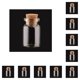 thumbnail image 2 of Monstrate Botellas de vidrio Adornos ligeros Mini Botella de deseos Colgantes artesanales Viales Adornos Boda Fiesta de vacaciones 22 * ​​35 * 12.5 22*35*12.5 10piezas Monstrate CBP496690, 2 of 5