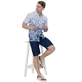 thumbnail image 6 of LA LEELA Mens Hawaiian Shirts Short Sleeve Button Down Shirt Men's Casual Vacation Tropical Beach Summer Party Shirts for Men Funny XXL White Leaf, 6 of 6