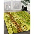 thumbnail image 3 of Ahgly Company Machine Washable Indoor Round Transitional Oak Brown Area Rugs, 5' Round, 3 of 7
