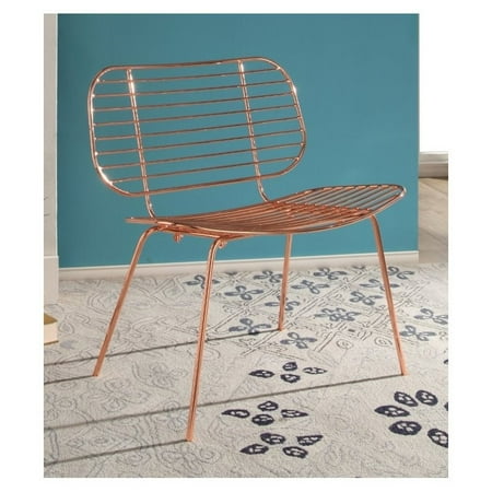 Abbyson Living Jenna Iron Accent Chair in Rose Gold