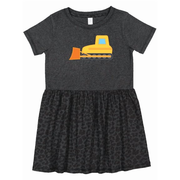 Inktastic Bulldozer Construction Truck Girls Toddler Dress