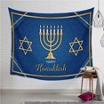 thumbnail image 3 of Injueey Tapiz colgante de pared de poliéster, decoración del hogar de Hanukkah, tapiz impreso único para el hogar para dormitorio, sala de estar, Decoración del hogar Numero 3 Injueey HA027037-03, 3 of 6
