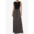 thumbnail image 6 of TheMogan Women's S~3X Drawstring Waist Pocket Drapey Jersey A-Line Long Maxi Skirt, 6 of 7