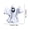 White, variant on Halloween Resin Mini Ghost Figurine, Realistic Halloween Spooky Ornaments for Tabletop Shelf Desk Decor