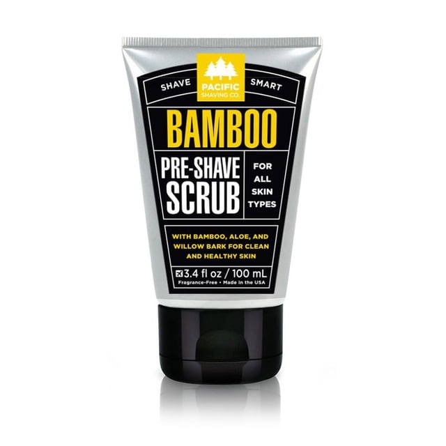 Exfoliante de preafeitado Pacific Shaving Company Bamboo para hombre, 90 ml
