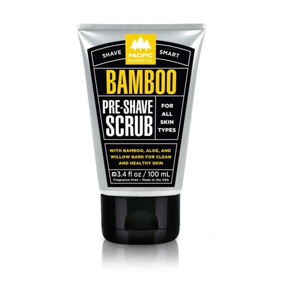 Exfoliante de preafeitado Pacific Shaving Company Bamboo para hombre, 90 ml