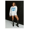 thumbnail image 3 of Women's Gameday Couture  White Detroit Lions Swift Strike Essential Oversized Long Sleeve T-Shirt, 3 of 4