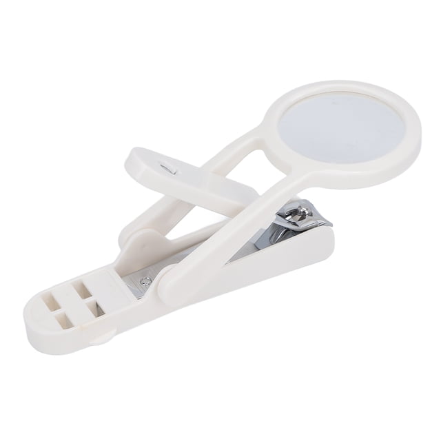 Cortaúñas Clear View, cortaúñas para personas mayores, cortaúñas de acero inoxidable con lupa, tijeras con lupa de acero inoxidable, solución innovadora