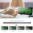thumbnail image 3 of LED Radio Alarm Clock 7 Inch Display FM Double Alarm Snooze USB Charging 4 Level Brightness Power Off Memory 15 Channel Storage Speaker Bedroom Office Electronic Time Display, 3 of 5