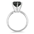 thumbnail image 2 of 1 1/2 Carat Round Black Diamond Solitaire Ring in 14k White Gold, 2 of 4