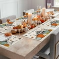 thumbnail image 5 of Farmhouse Fall Thanksgiving Placemats Set of 2, Orange Teal Plaid Pumpkins Leaf Table Mats Washable Heat-Insulation Non-Slip Place Mats for Kitchen Dinner Table Indoor Outdoor Decor,13x19 Inch, 5 of 9