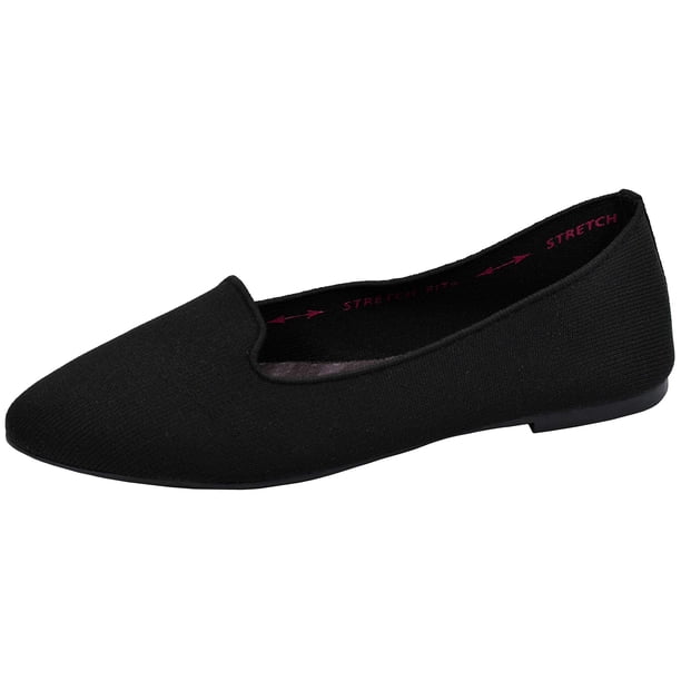 Zapatos Skechers Cleo Sherlock Knit Mocasín Ballet Flat Negro
