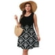 thumbnail image 4 of Vestido de verano bohemio OFEEFAN con estampado de playa para mujer, 4 of 5