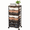 Brown, variant on KK KINGRACK Storage Rolling Drawer Cart, Drawer Organizer with 8 Drawers and Wooden Tabletop, Metal & Plastic, White