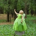 thumbnail image 4 of Disfraz de hada Tiana de Navidad para niñas, vestido de princesa Campanilla, alas de elfo, diadema, varita, vestidos de fiesta de cumpleaños elegantes para niñas pequeñas, 4 of 5