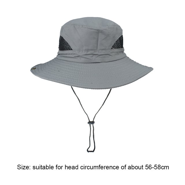 Sombrero Boonie de ala ancha para mujer y hombre, protector solar para deportes al aire libre, gorra de cubo para pesca Likrtyny Para estrenar