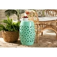 thumbnail image 5 of Baxton Studio Hallie Table d'Appoint d'Extérieur Moderne et Contemporain en Métal Fini Aqua, 5 of 5