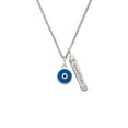 thumbnail image 2 of Delight Jewelry Silvertone Blue Evil Eye Good Luck Silvertone Guardian Angel Bar Charm Necklace, 23", 2 of 4