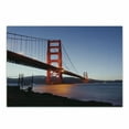thumbnail image 1 of Cityscape Cutting Board, San Francisco Bridge USA City View Golden Gate Traveling Destination, Decorative Tempered Glass Cutting and Serving Board, Small Size, Orange Violet Blue, by Ambesonne, 1 of 1