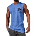 thumbnail image 3 of DIOAZUD Tank Tops Men Graphic Crew Neck Sleeveless Shirts Loose Fit Lightweight Tank Top Hawaiian Casual Tanks Blue S, 3 of 6